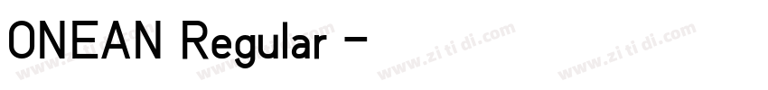 ONEAN Regular 字体转换